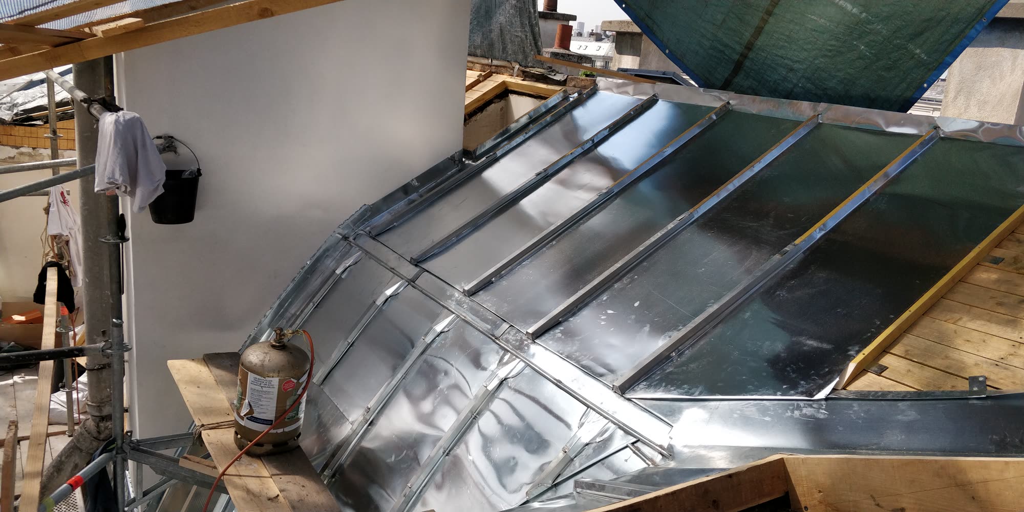 Chantier bois et toiture