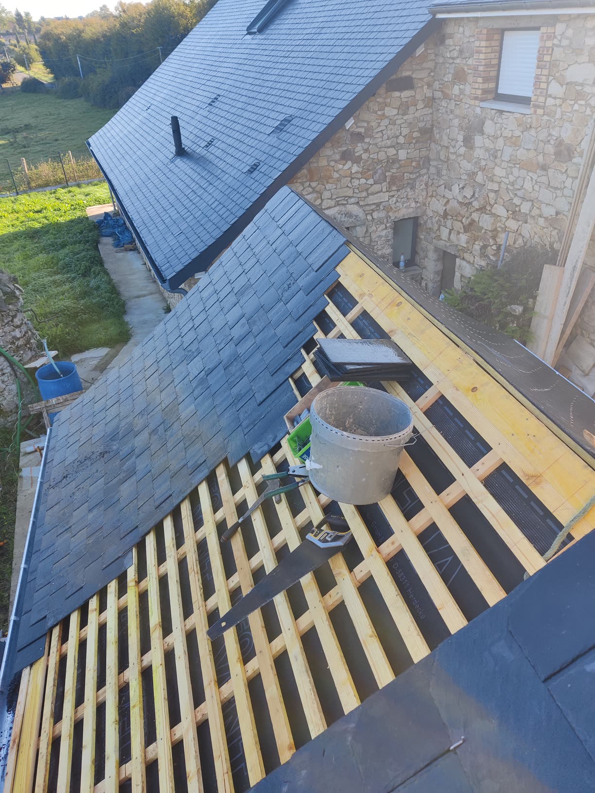 Chantier bois et toiture