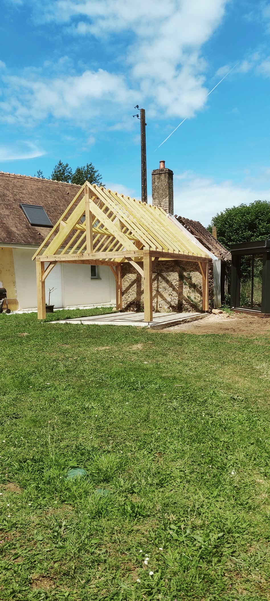Chantier bois et toiture