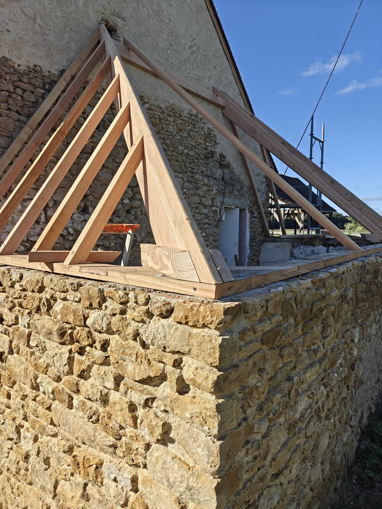 Chantier bois et toiture